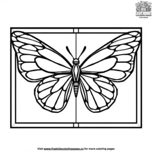 Butterfly stained glass coloring pages