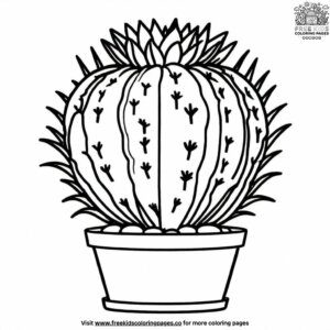 Cactus Outline Coloring Pages