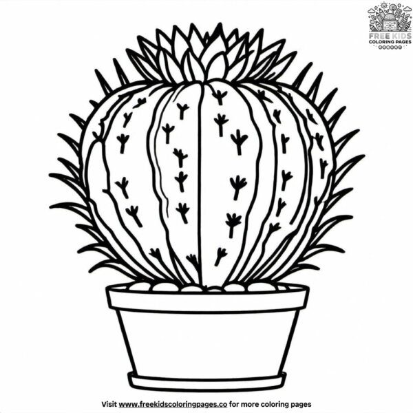 Cactus outline coloring pages