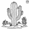 Cactus on Hill Coloring Pages