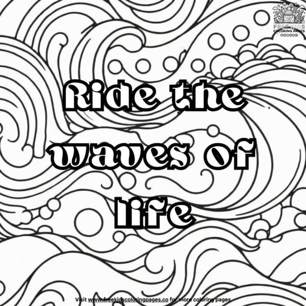 Calm waves coloring pages