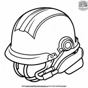 Camouflage Helmet Coloring Pages