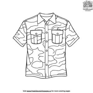 Camouflage Veterans Shirt Coloring Pages