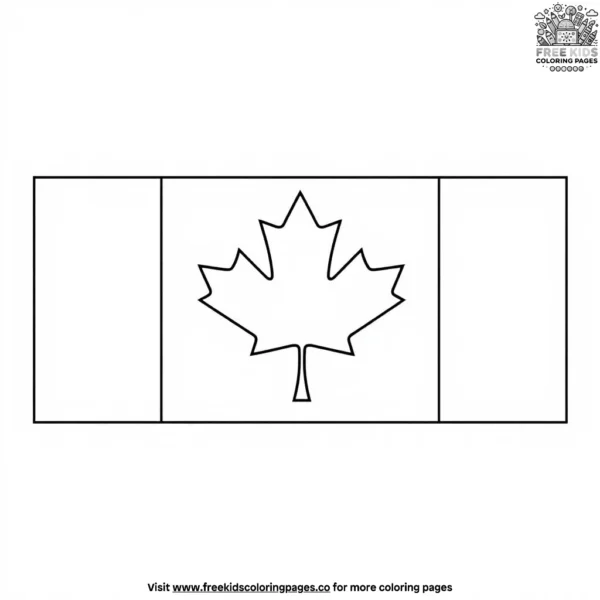 Canada flag coloring pages