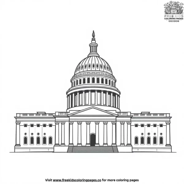 Capitol building coloring pages