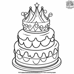 Carnival Cake Coloring Pages