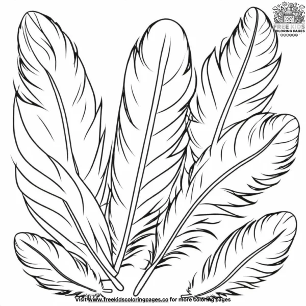 Carnival feather coloring pages