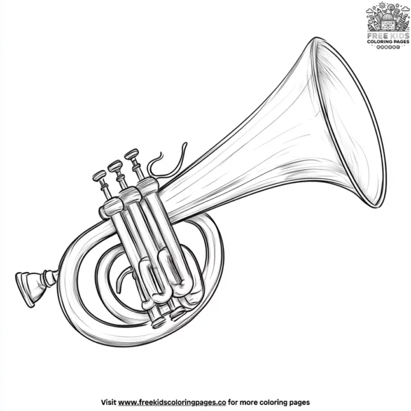 Carnival horn coloring pages