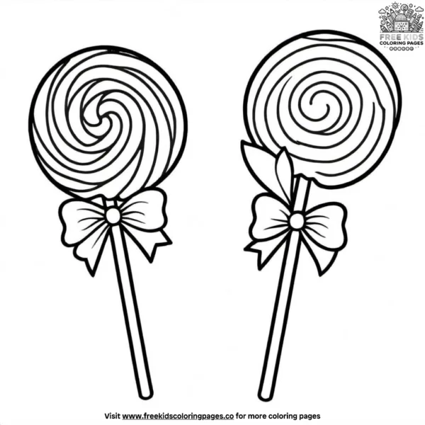 Carnival lollipop coloring pages