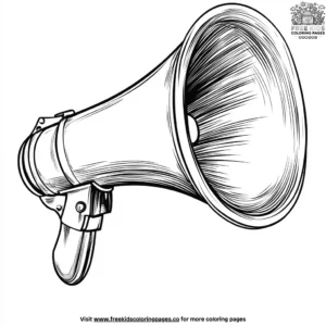 Carnival Megaphone Coloring Pages