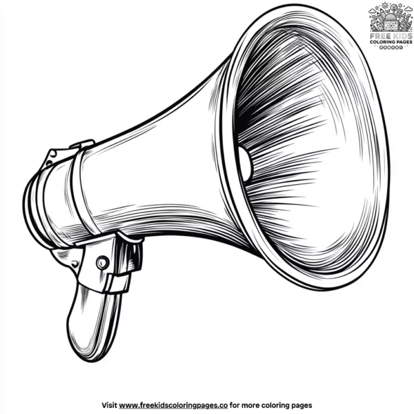 Carnival megaphone coloring pages