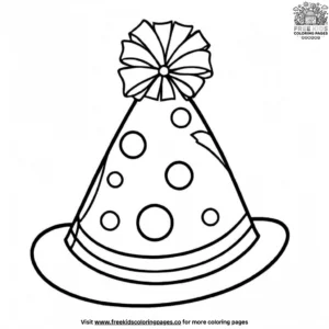 Carnival Party Hat Coloring Pages