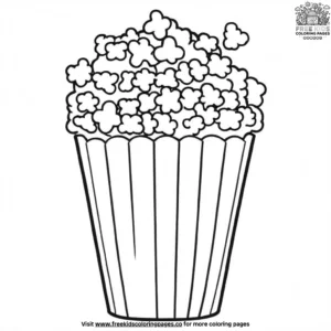 Carnival Popcorn Coloring Pages