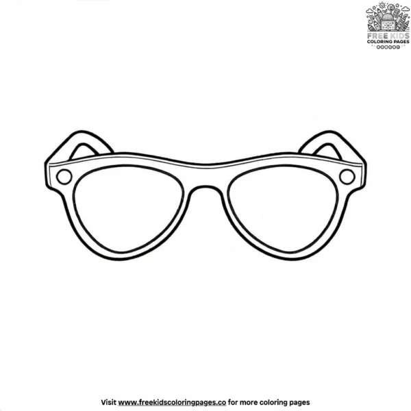 Carnival sunglasses coloring pages