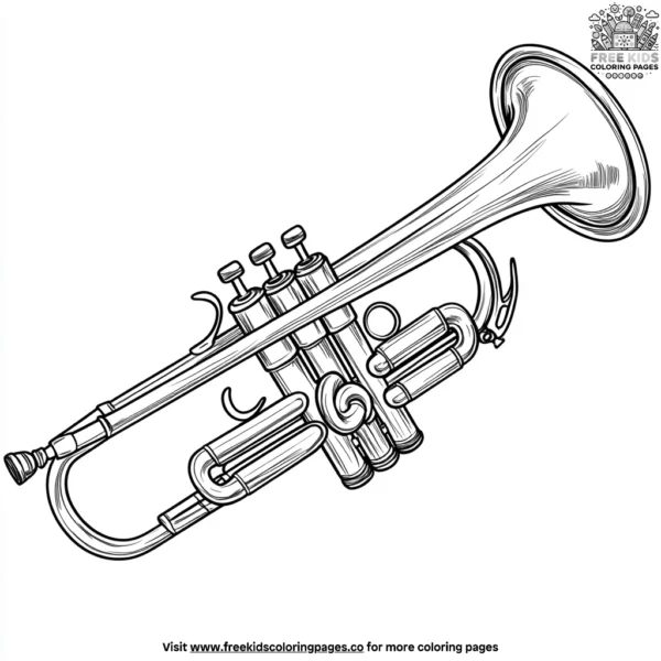 Carnival trumpet coloring pages