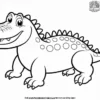 Cartoon Alligator Coloring Pages