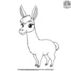 Cartoon Llama Coloring Pages