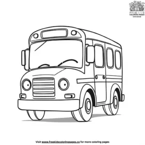 Cartoon School Bus Coloring Pages