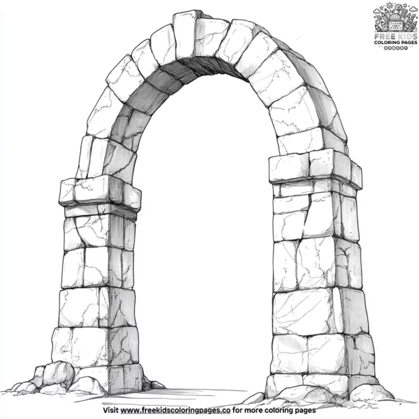 Castle archway coloring pages