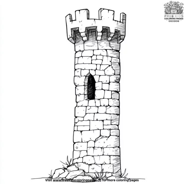 Castle arrow slits coloring pages