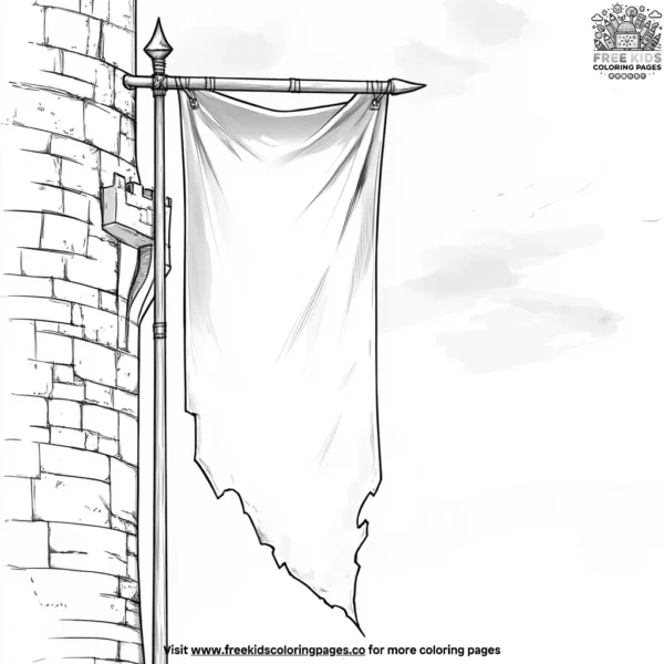 Castle banner coloring pages