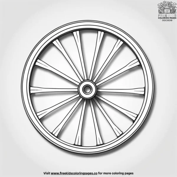 Castle carriage wheel coloring pages