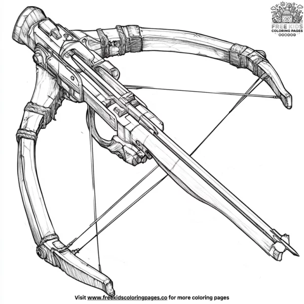 Castle crossbow coloring pages