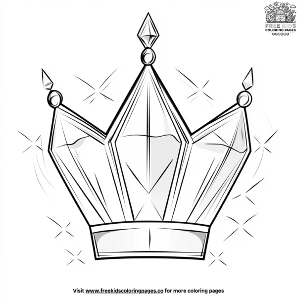 Castle crown jewel coloring pages