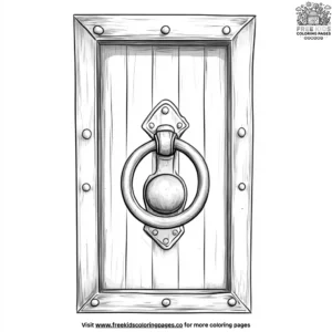 Castle Door Handle Coloring Pages