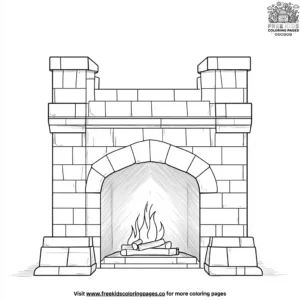 Castle Fireplace Coloring Pages