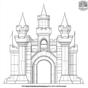 Castle Gate Coloring Pages