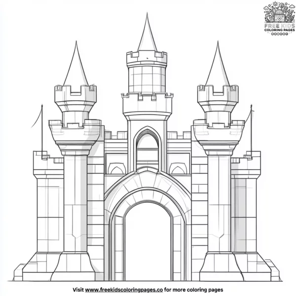 Castle gate coloring pages