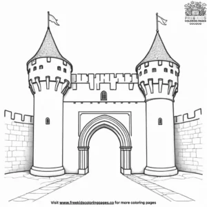 Castle Gatehouse Coloring Pages