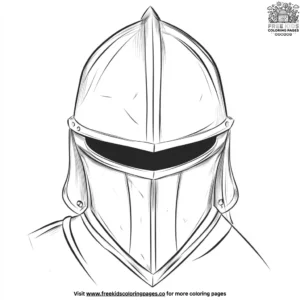 Castle Guard’s Helmet Coloring Pages