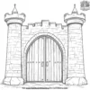 Castle Iron Gate Coloring Pages (2)