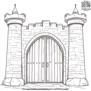 Castle Iron Gate Coloring Pages (2)