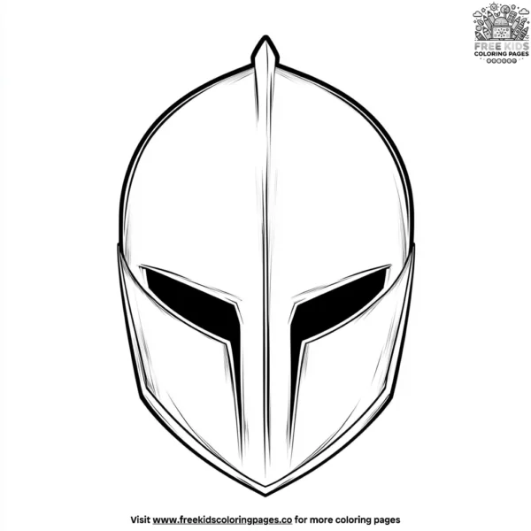 Castle knight helmet coloring pages