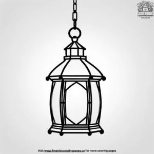 Castle Lantern Coloring Pages