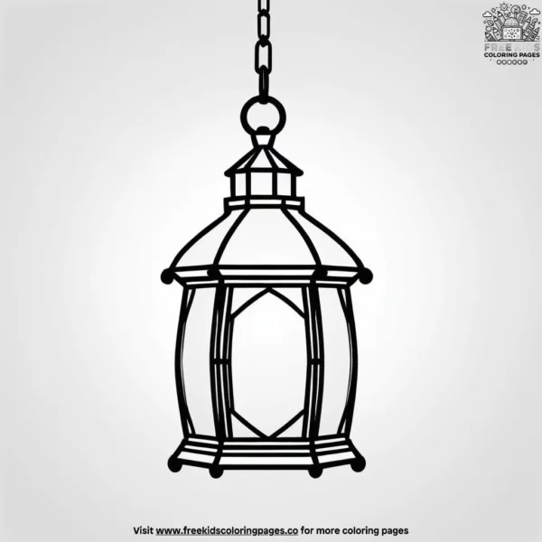 Castle lantern coloring pages