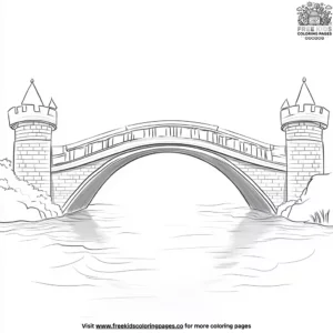 Castle Moat Bridge Coloring Pages