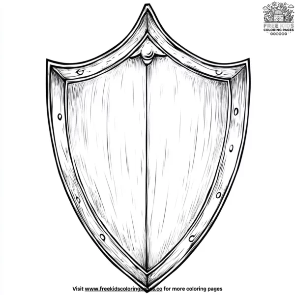 Castle shield coloring pages