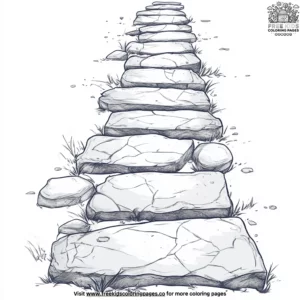 Castle Stone Path Coloring Pages