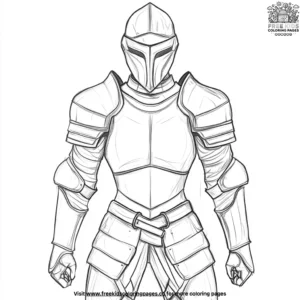 Castle Suit of Armor Coloring Pages