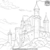 Castle Sunset Coloring Pages