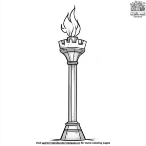 Castle Torches Coloring Pages