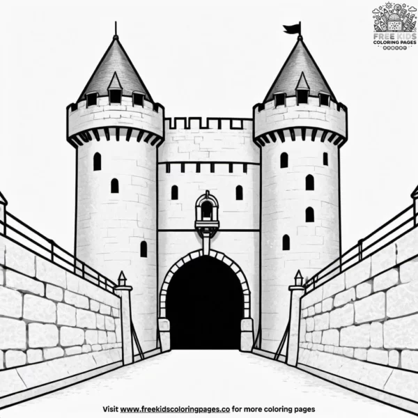 Castle tower coloring pages