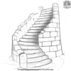 Castle Tower Staircase Coloring Pages