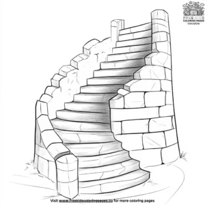 Castle Tower Staircase Coloring Pages