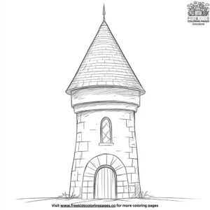 Castle Turret Coloring Pages