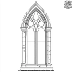 Castle Window Coloring Pages